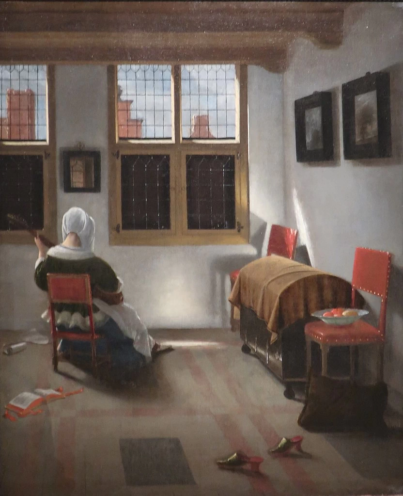 Interno con ragazza che suona la chitarra - Phoenix Art Museum